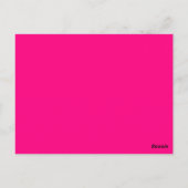 Hindu Ganesh Pink, Gold Tischnummer Post Card (Rückseite)