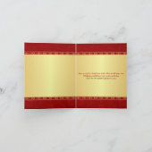 Hindu Ganesh rotes Gold verzeichnet Sterne danken Dankeskarte (Innenseite)