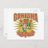 Hindu Ganesha Postkarte (Vorne/Hinten)