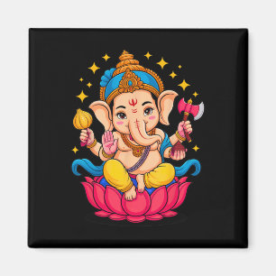 Hindu Ganesha Puja Elefant Gott Indien Meditation Magnet