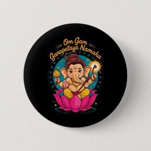 Hindu Ganesha Puja Elefantengott Indien Meditation Button
