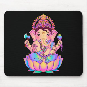 Hindu Ganesha Puja Elefantengott Indien Meditation Mousepad