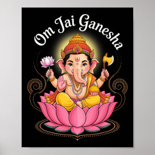 Hindu Ganesha Puja Elefantengott Indien Meditation Poster