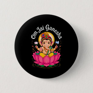 Hindu Ganesha Puja Elephant Gott Indien Meditation Button