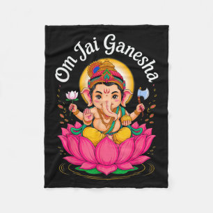 Hindu Ganesha Puja Elephant Gott Indien Meditation Fleecedecke