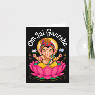 Hindu Ganesha Puja Elephant Gott Indien Meditation Karte