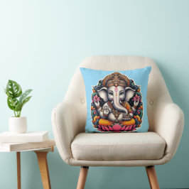 Hindu God Ganesh/Ganesha/Ganpati Throw Pillow Kissen
