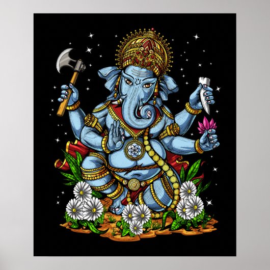 Hindu God Ganesha Poster (Vorne)
