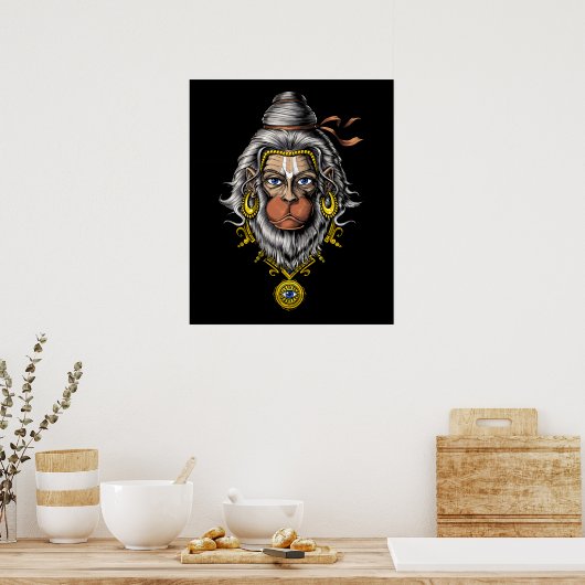 Hindu God Hanuman Poster (Küche)