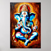 Hindu God Lord Ganesh Digitale Kunst herunterladen Poster (Vorne)