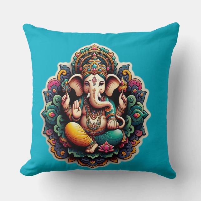 Hindu God Lord Ganesh / Ganesha Pillow Kissen (Vorderseite)