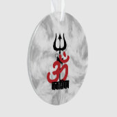 Hindu God Shiva Om Namah Shivay mit Trident OM Ornament (Vorderseite)