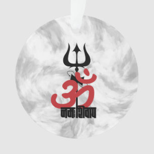 Hindu God Shiva Om Namah Shivay mit Trident OM Ornament