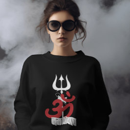 Hindu God Shiva Om Namah Shivay mit Trident OM Sweatshirt
