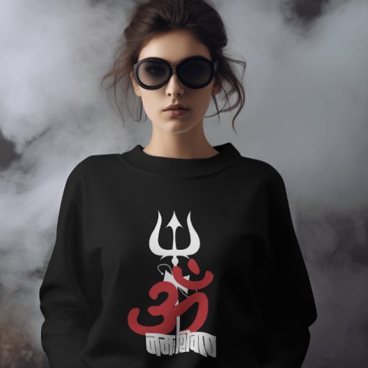 Hindu God Shiva Om Namah Shivay mit Trident OM Sweatshirt