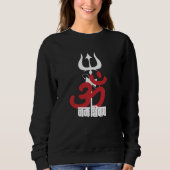 Hindu God Shiva Om Namah Shivay mit Trident OM Sweatshirt (Vorderseite)
