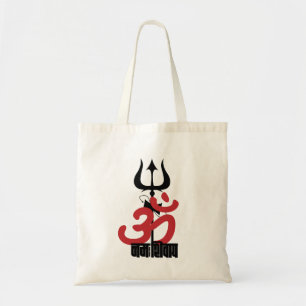 Hindu God Shiva Om Namah Shivay mit Trident OM Tragetasche