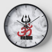 Hindu God Shiva Om Namah Shivay with Trident OM Uhr (Vorderseite)