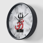 Hindu God Shiva Om Namah Shivay with Trident OM Uhr (Winkel)
