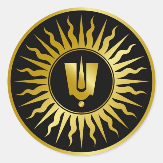 Hindu God Tilak Sign Runder Aufkleber (Vorderseite)