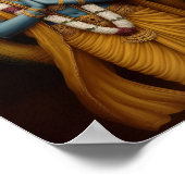 Hindu God Vishnu und Naga Shesha Portrait Art Poster (Ecke)