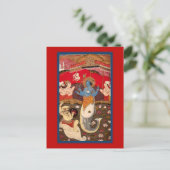 Hindu God Wahrscheinlich Vishnu Postkarte (Stehend Vorderseite)