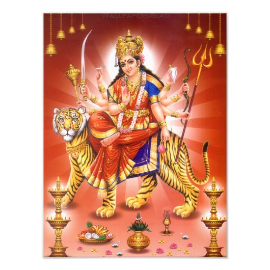 Hindu Goddess Durga Indische Religion Hinduismus Fotodruck (Vorne)
