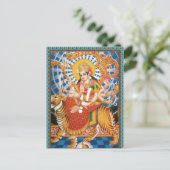 Hindu Goddess Durga mit Tigerkarten Postkarte (Stehend Vorderseite)