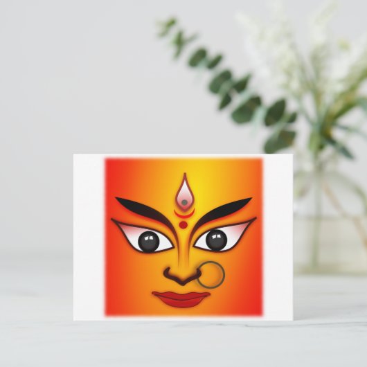 Hindu Goddeß Durga Postkarte (Stehend Vorderseite)