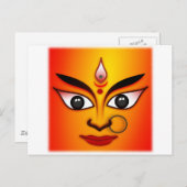 Hindu Goddeß Durga Postkarte (Vorne/Hinten)
