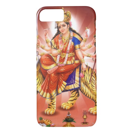 Hindu Goddeß Durga Tiger Case-Mate iPhone Hülle (Rückseite)