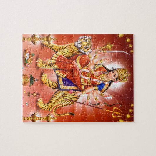 Hindu Goddeß Durga Tiger Puzzle (Horizontal)