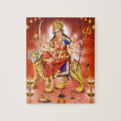 Hindu Goddeß Durga Tiger Puzzle (Vertikal)