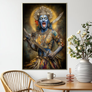 Hindu Goddess Kali Modern Malerei Shakti Art Poster