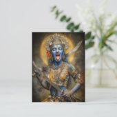 Hindu Goddess Kali Modern Malerei Shakti Art Postkarte (Stehend Vorderseite)