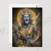 Hindu Goddess Kali Modern Malerei Shakti Art Postkarte (Vorne/Hinten)