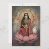 Hindu Goddess Lakshmi Art Nouveau Mosaic Portrait Einladung (Vorderseite)