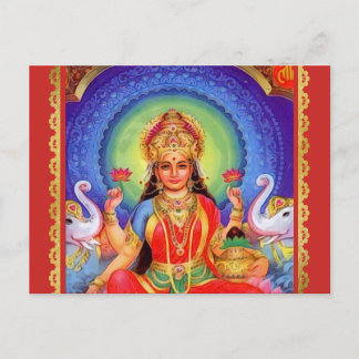 Hindu Goddess Lakshmi Maa Postkarte
