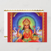 Hindu Goddess Lakshmi Maa Postkarte (Vorne/Hinten)