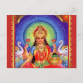 Hindu Goddess Lakshmi Maa Postkarte (Vorderseite)