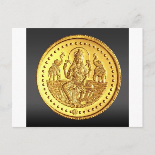 HINDU GODDESS LAKSHMI POSTKARTE (Vorderseite)