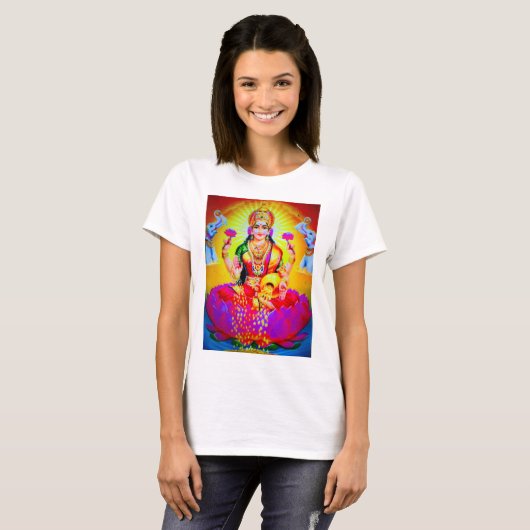 Hindu Goddess Lakshmi T-Shirt (Vorne ganz)