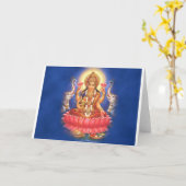 Hindu Goddess Laxmi Devi Mata Karte (Gelbe Blume)