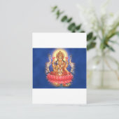 Hindu Goddess Laxmi Devi Mata Postkarte (Stehend Vorderseite)