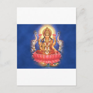 Hindu Goddess Laxmi Devi Mata Postkarte