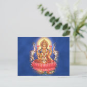 Hindu Goddess Laxmi Devi Mata Postkarte (Stehend Vorderseite)