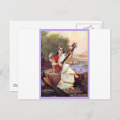 Hindu Goddess Saraswati Postkarte (Vorne/Hinten)