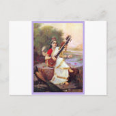 Hindu Goddess Saraswati Postkarte (Vorderseite)