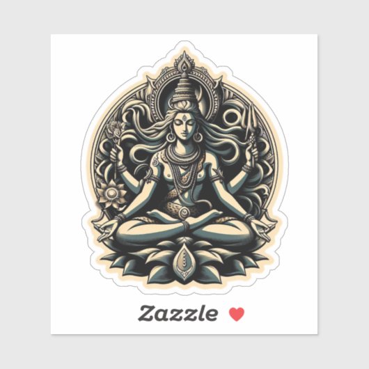 Hindu Goddess Shiva Aufkleber (Blatt)