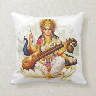Hindu GoddessSarawati Sanskrit Gebet Kissen